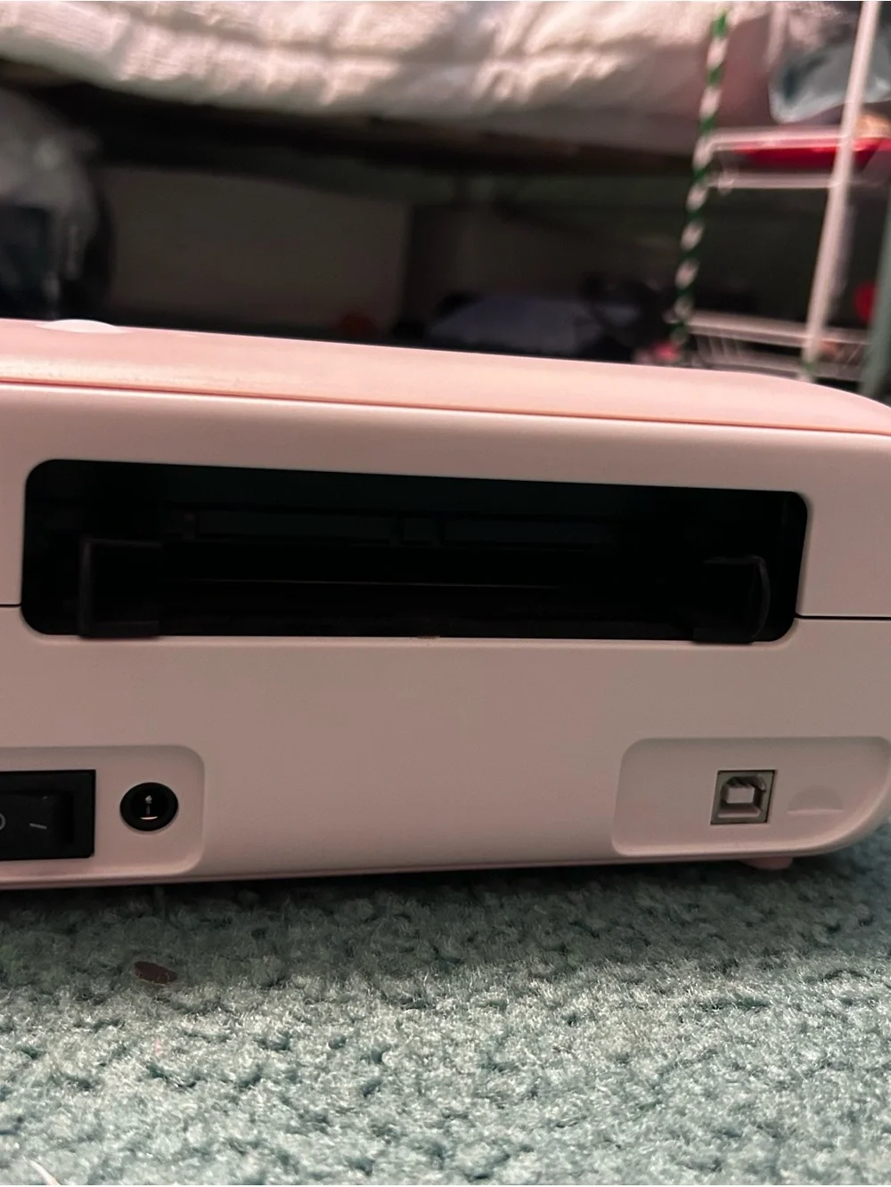 Compact Portable Label Printer - Pink and White